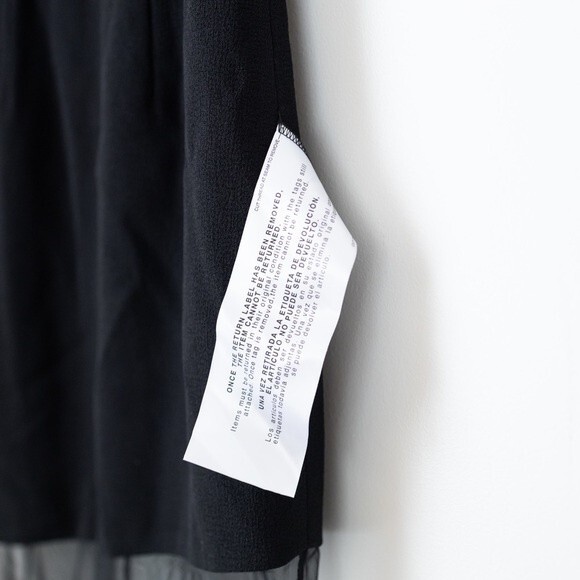 Dress the Population Valerie Sheer Panel Illusion Midi Little Black Dress Size S - Picture 7 of 10